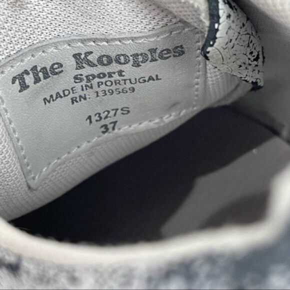 The Kooples Sport Distressed Cracked Leather Low Top Trainer Sneakers Sz 37 - Picture 7 of 10